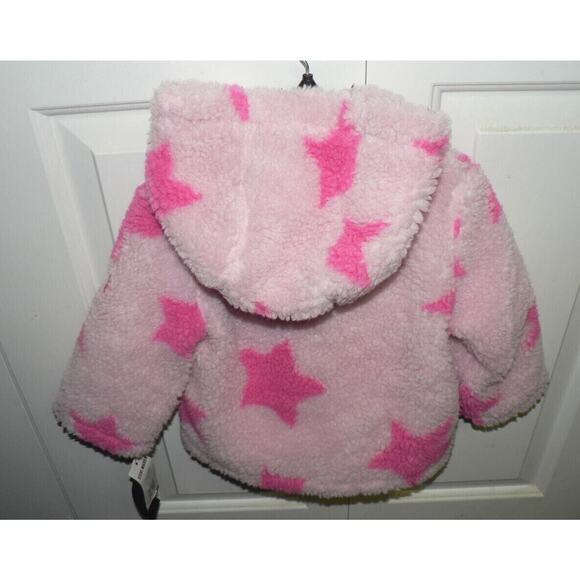 Steve Madden Toddlers Shearling Star Jacket In Light Pink /Pink 18Mths MSRP $75 - Picture 2 of 4